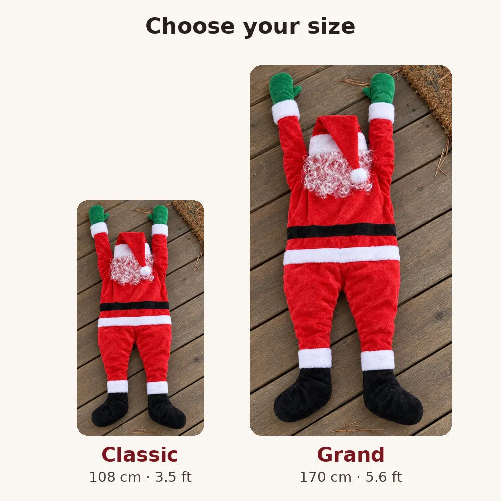 Climbing Santa plush decoration