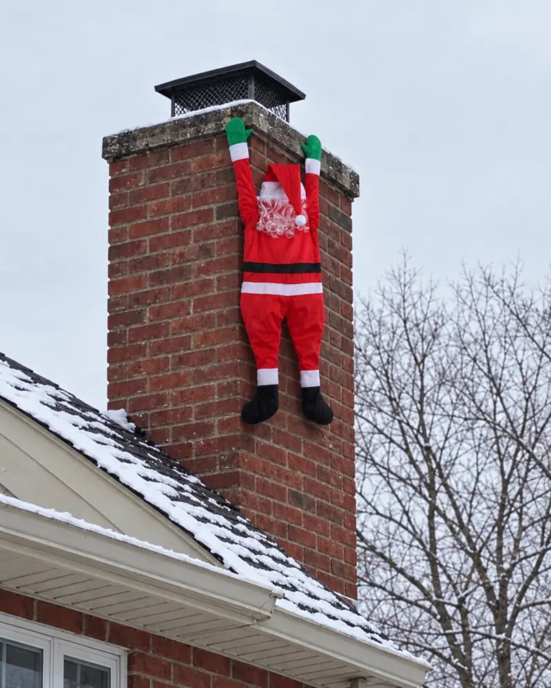 Climbing Santa plush decoration