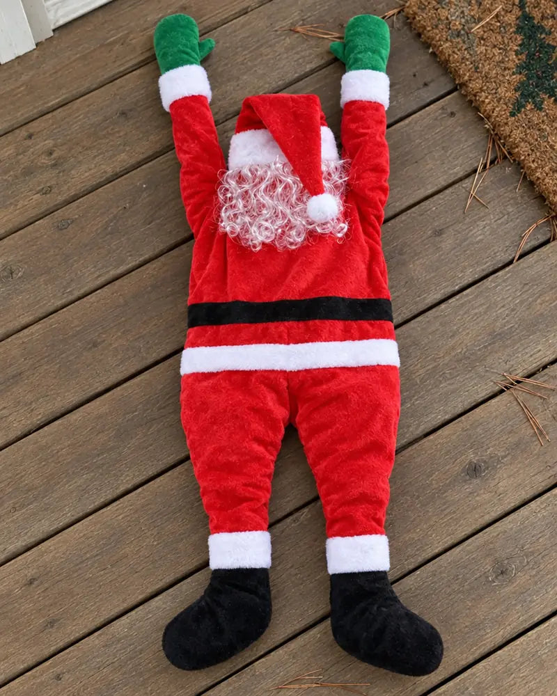 Climbing Santa plush decoration