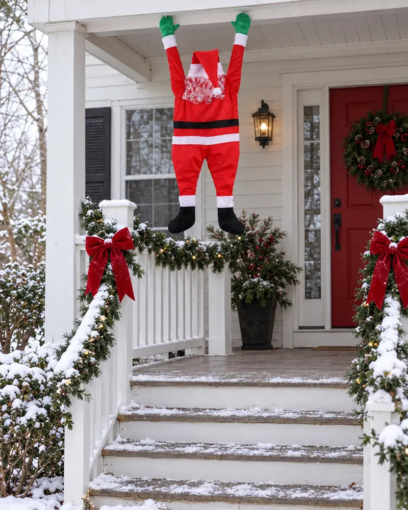 Climbing Santa plush decoration