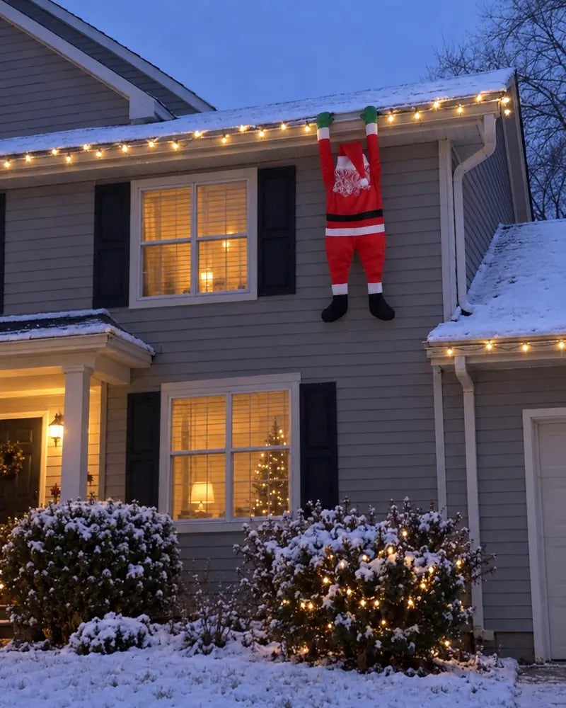 Climbing Santa plush decoration